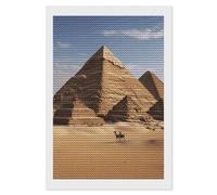 FodPand Ancient Egypt Pyramid Diamond Painting Kits for Adults Beginners 5D Round Drill Diamond Art Kits with DIY Tools Gem Art Crafts for Home Wall Decor Living Room Bedroom Office Decoration 8x12