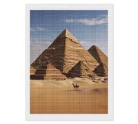 FodPand Ancient Egypt Pyramid Diamond Painting Kits for Adults Beginners 5D Square Drill Diamond Art Kits with DIY Tools Gem Art Crafts for Home Wall Decor Living Room Bedroom Office Decoration 12x16