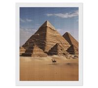 FodPand Ancient Egypt Pyramid Diamond Painting Kits for Adults Beginners 5D Square Drill Diamond Art Kits with DIY Tools Gem Art Crafts for Home Wall Decor Living Room Bedroom Office Decoration 16x20