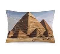 FodPand Ancient Egypt Pyramid Throw Pillow Cover 12 "x20, Soft Plush Decorative Pillow Case for Couch Sofa, Double-Sided Print Rectangle Cushion Cover for Bedroom Living Room