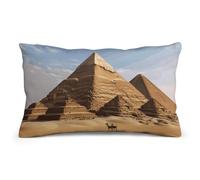 FodPand Ancient Egypt Pyramid Throw Pillow Cover 8"x12", Soft Plush Decorative Pillow Case for Couch Sofa, Double-Sided Print Rectangle Cushion Cover for Bedroom Living Room