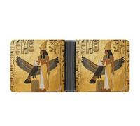FodPand Ancient Egyptian Art Wallet for Men Leather Bifold Wallet Front Pocket Wallets Card Holder Wallets Money Clip
