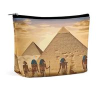 FodPand Ancient Egyptians Toiletry Bag Large Capacity Makeup Bag Travel Makeup Pouch Mini Cosmetic Bags Zipper Make Up Storage Pouch Make Up Organizer Tool Pouchs