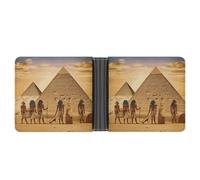 FodPand Ancient Egyptians Wallet Slim Minimalist Men Wallet Durable Portable Bifold Purse PU Passcase