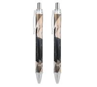FodPand Animal Panther Ballpoint Pens Fine Point Smooth Writing Pen Retractable Ball Point Pens 0.5mm Black Ink Pen Office Supplies Gifts for Men Women 2 PCS