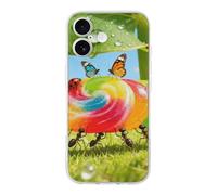 FodPand Ants Carrying Candy Phone Case for iPhone 17 TPU Hard Phone Protective Cover Anti-Scratch Shockproof Minimalist Aesthetic Case for Women & Men Transparent