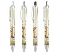 FodPand Ants Eating Bread Ballpoint Pens Fine Point Smooth Writing Pen Retractable Ball Point Pens 0.5mm Black Ink Pen Office Supplies Gifts for Men Women 4 PCS