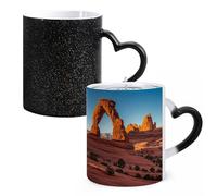 FodPand Arches National Park-standard Color Changing Mugs Heat Sensitive Ceramic Coffee Mugs Funny Temperature Changing Mug Novelty Magic Cup Gift for Coffee Lover 11 Oz
