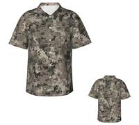 FodPand Army Digital Camouflage Mens Hawaiian Shirt Short Sleeve Casual Vacation Shirts Tropical Holiday Beach Shirts