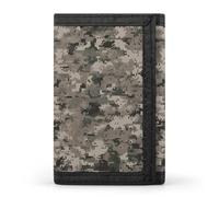 FodPand Army Digital Camouflage Wallet,Portable Three Folds Wallet Sturdy With Hanging Buckle Zipper Wallets for Man Woman