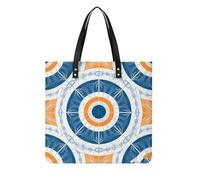 FodPand Art Deco Sunset Tote Bag 15.4 Inch Fashion Leather Handbag Reusable Shopping & Work Bag for Women