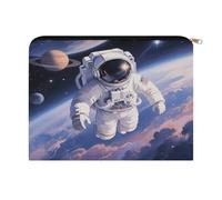 FodPand Astronaut In Space Travel Makeup Bag, Aesthetic Portable Cosmetic Bags with Zipper, Makeup Pouch, Cute Travel Toiletry Bag Skincare Bags for Women