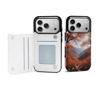 FodPand Autumn Red Leaf Valley Case for iPhone 17 Phone Cover Flip Phone Protective Cover Cute TPU Anti-Scratch Shockproof Minimalist Aesthetic Case for Women & Men