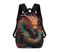 FodPand Backpack 17 Inch Laptop Backpack Water Resistant Bookbag Chinese Dragon Large Capacity Travel Bag