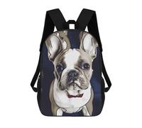 FodPand Backpack 17 Inch Laptop Backpack Water Resistant Bookbag Cute French Bulldog Large Capacity Travel Bag