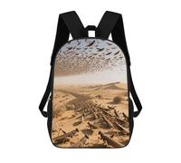 FodPand Backpack 17 Inch Laptop Backpack Water Resistant Bookbag Desert Locust Swarm Large Capacity Travel Bag