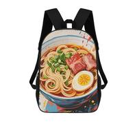 FodPand Backpack 17 Inch Laptop Backpack Water Resistant Bookbag Doodle Style Noodles Large Capacity Travel Bag
