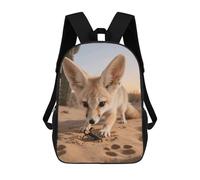 FodPand Backpack 17 Inch Laptop Backpack Water Resistant Bookbag Fennec Fox Digging Large Capacity Travel Bag
