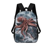 FodPand Backpack 17 Inch Laptop Backpack Water Resistant Bookbag Giant Squid Vs Whale Large Capacity Travel Bag
