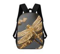 FodPand Backpack 17 Inch Laptop Backpack Water Resistant Bookbag Gold Exquisite Dragonfly Large Capacity Travel Bag