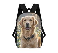 FodPand Backpack 17 Inch Laptop Backpack Water Resistant Bookbag Golden Retriever Large Capacity Travel Bag