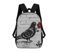 FodPand Backpack 17 Inch Laptop Backpack Water Resistant Bookbag Graffiti Peace Dove Large Capacity Travel Bag