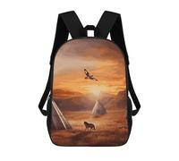FodPand Backpack 17 Inch Laptop Backpack Water Resistant Bookbag Native American Tribes Large Capacity Travel Bag