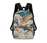 FodPand Backpack 17 Inch Laptop Backpack Water Resistant Bookbag Pegasus Cloud Flight Large Capacity Travel Bag
