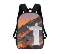 FodPand Backpack 17 Inch Laptop Backpack Water Resistant Bookbag Rio Christ The Redeemer City Large Capacity Travel Bag