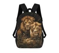 FodPand Backpack 17 Inch Laptop Backpack Water Resistant Bookbag Two Lions Large Capacity Travel Bag