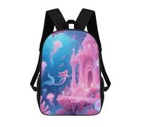 FodPand Backpack 17 Inch Laptop Backpack Water Resistant Bookbag Underwater Coral Palace Large Capacity Travel Bag