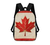 FodPand Backpack 17 Inch Laptop Backpack Water Resistant Bookbag Vintage Canada Flag Large Capacity Travel Bag
