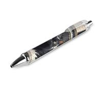 FodPand Ballpoint Pens Quick Dry Black Ink Pens Retractable Gel Pens,0.5mm | Black Cats Lying on The Piano Keyboard Ball Pens No Bleed Quick-Drying Smooth Writing Pen for Journaling, Soft Grip