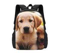 FodPand Baseball Equipment Travel Backpack for Women Men 15.6 inch Laptop Backpack Waterproof Work Business Daypack, Cute Golden Retriever Puppy, One Size, Travel Backpacks