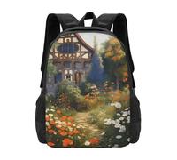 FodPand Beach Chairs Travel Backpack for Women Men 15.6 inch Laptop Backpack Waterproof Work Business Daypack, Cottage Garden, One Size, Travel Backpacks