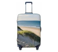 FodPand Beach Dunes Travel Luggage Cover Elastic Suitcase Cover Protector Anti-Scratch Luggage Protector Universal Washable Travel Sleeve Baggage Case Fits 18-32 Inch Suitcase, Black, M