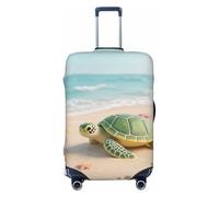 FodPand Beach Sea Turtle Travel Luggage Cover Elastic Suitcase Cover Protector Anti-Scratch Luggage Protector Universal Washable Travel Sleeve Baggage Case Fits 18-32 Inch Suitcase, Black, XL