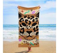 FodPand Beach Towel Animal Leopard Print Quick Dry Bath Towels Lightweight Sand Free Pool Bath Shower Towels 31X63 Oversized Beach Blanket for Swimming Travel Favors Birthday Vacation Gift