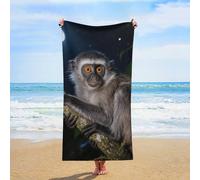 FodPand Beach Towel Peruvian Night Monkey Quick Dry Bath Towels Lightweight Sand Free Pool Bath Shower Towels 31X63 Oversized Beach Blanket for Swimming Travel Favors Birthday Vacation Gift