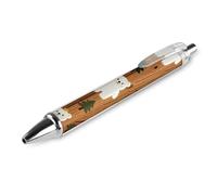 FodPand Bear Honey Brown Ballpoint Pens Fine Point Smooth Writing Pen Retractable Ball Point Pens 0.5mm Black Ink Pen Office Supplies Gifts for Men Women 1 PCS
