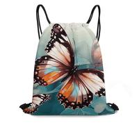 FodPand Beautiful Butterfly Drawstring Backpack Sports Gym Bags Large Cinch Storage Sack for Travelling And Everyday Use