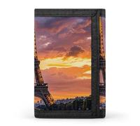 FodPand Beautiful Eiffel Tower Paris Wallet & Money Clip Slim Compact Tri-Fold Wallets with 8 Card Slots for Men Women