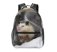 FodPand Big Tiger Travel Backpack for Women Men 15.6 inch Laptop Backpack Waterproof Work Business Daypack, Opossum in Snow, One size