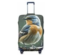 FodPand Bird on Rainy Day Travel Luggage Cover Elastic Suitcase Cover Protector Anti-Scratch Luggage Protector Universal Washable Travel Sleeve Baggage Case Fits 18-32 Inch Suitcase, Black, XL