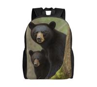 FodPand Black Crow Travel Backpack for Women Men 15.6 inch Laptop Backpack Waterproof Work Business Daypack, Black Bear Mother and Cub, One Size, Travel Backpacks