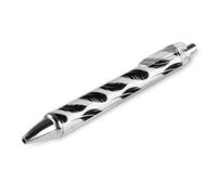 FodPand Black Feather Float Ballpoint Pens Fine Point Smooth Writing Pen Retractable Ball Point Pens 0.5mm Black Ink Pen Office Supplies Gifts for Men Women 1 PCS