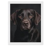 FodPand Black Lab Dog Diamond Painting Kits for Adults Beginners 5D Square Drill Diamond Art Kits with DIY Tools Gem Art Crafts for Home Wall Decor Living Room Bedroom Office Decoration 16x20