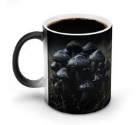 FodPand Black Mushrooms Color Changing Mugs Funny Heat Sensitive Ceramic Coffee Mugs Temperature Changing Mug Novelty Magic Cup Gift for Coffee Lover 11 Oz