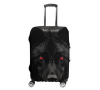 FodPand Black Red Eyed Wolf Luggage Covers for Suitcase Protector Fits 19-32 Inch Suitcase Cover, Washable Travel Baggage Covers Durable Luggage Protector for Secure Fit, style, XL, Modern