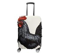 FodPand Black Rooster Luggage Covers for Suitcase Protector Fits 19-32 Inch Suitcase Cover, Washable Travel Baggage Covers Durable Luggage Protector for Secure Fit, style, M, Modern